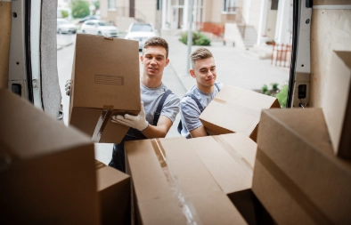 Movers loading a truck